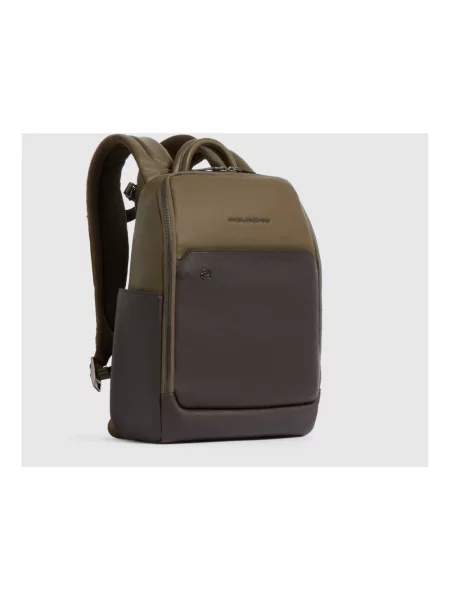 Torba na laptopa Piquadro skórzana zielona