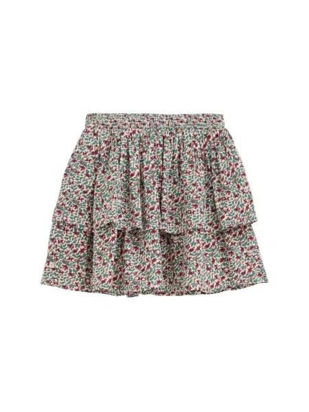WE Fashion Fustă verde / roșu / roşu închis alb