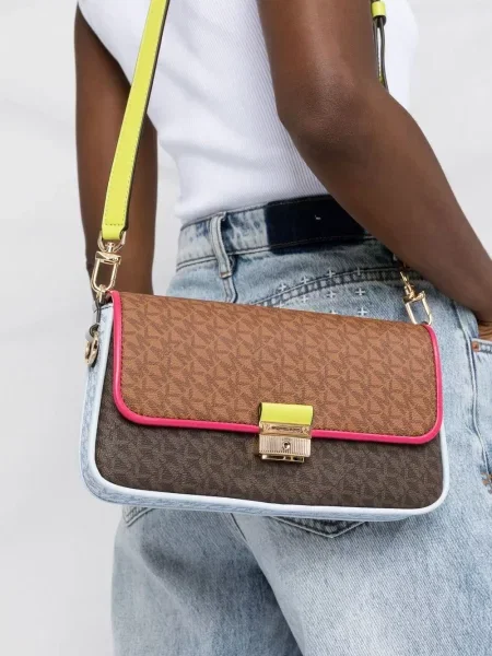 Papuci tip mules Michael Michael Kors cu broderie din piele maro