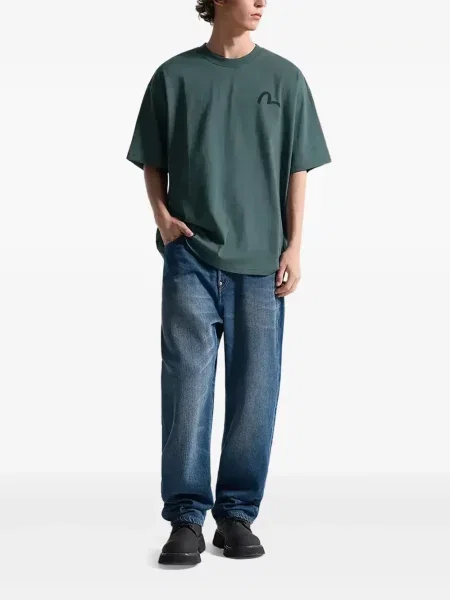 Tricou Evisu cu imagine verde