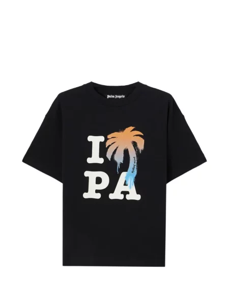 Tricou Palm Angels cu decolteu rotund negru
