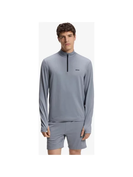 Bluza BOSS SW_Active Half Zip S niebieska