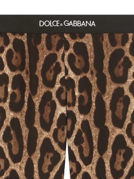Legginsy dziecięce Dolce And Gabbana brązowe