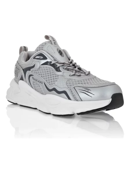 PLEIN SPORT sneakersy Track-King Chrome srebrny szare