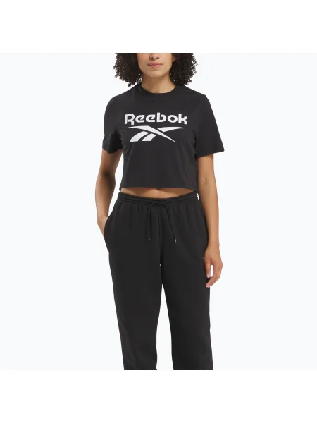 Дамска тениска Reebok Identity Big Logo Crop Tee black черно