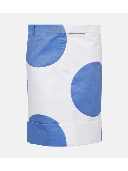 Fusta mini Thom Browne cu buline alb