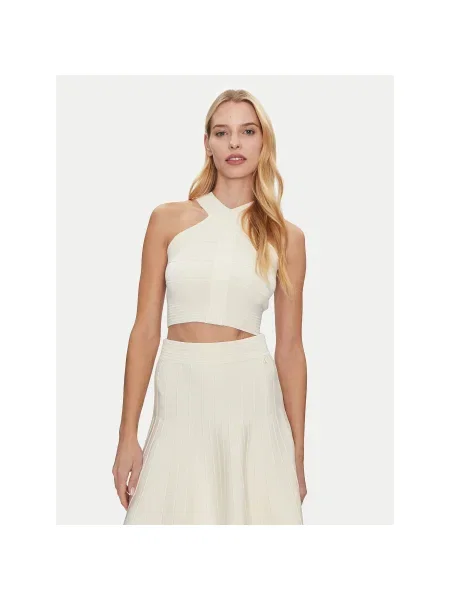 Guess Felső Regular Fit fehér