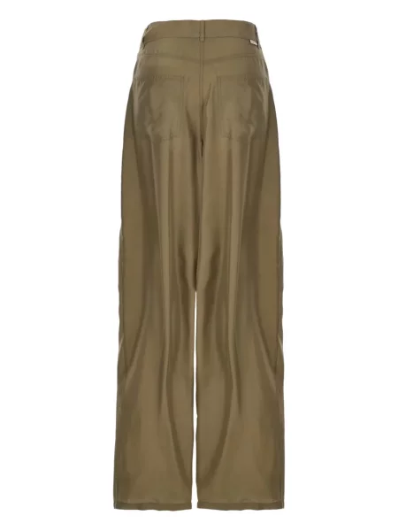 Pantaloni Jucca de mătase verde