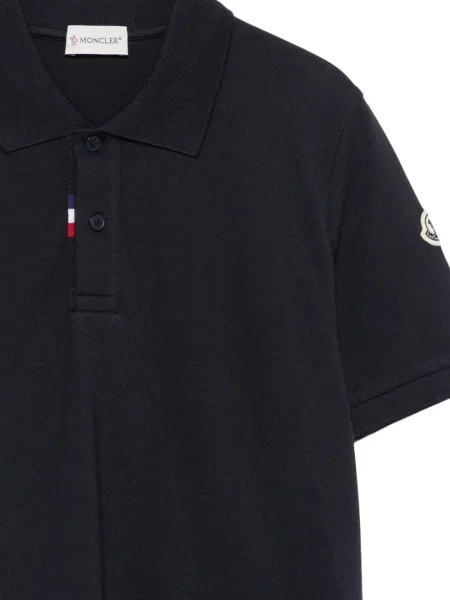 Koszulka polo dziecięca Moncler Enfant niebieska