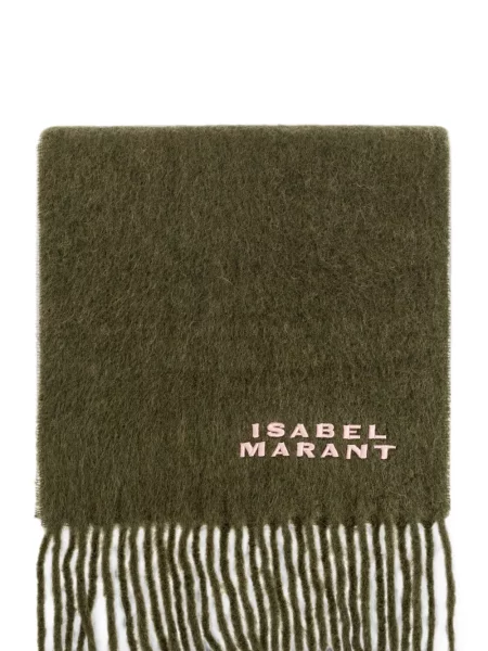 Fular Isabel Marant cu broderie verde