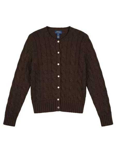 Kardigán Polo Ralph Lauren hnedá