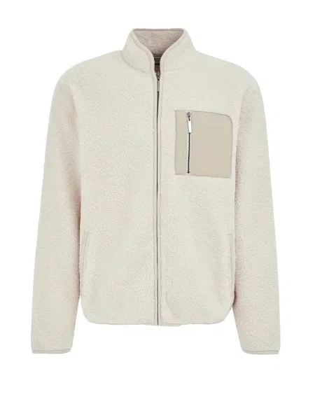 WE Fashion Jachetă fleece fildeş