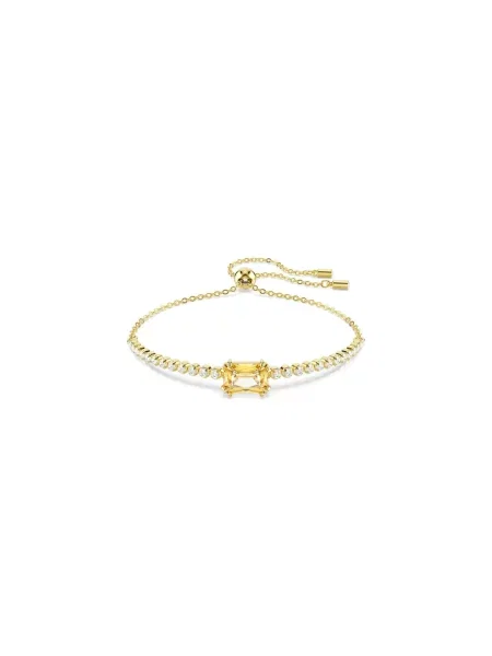 Bransoletka Swarovski elegancka do tenisa żółta