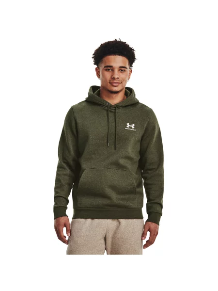 Флийс суичър с качулка Under Armour с принт зелено