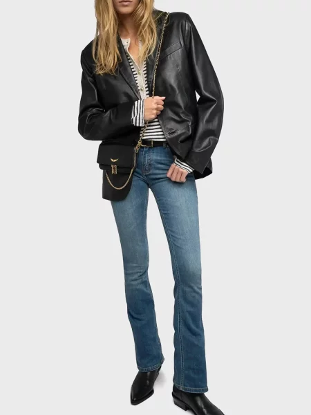 Кожаный клатч Zadig&voltaire черный