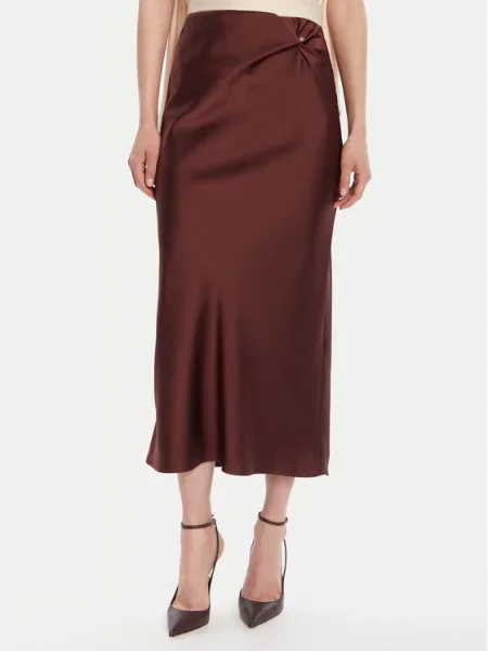 Юбка миди Rinascimento коричневая