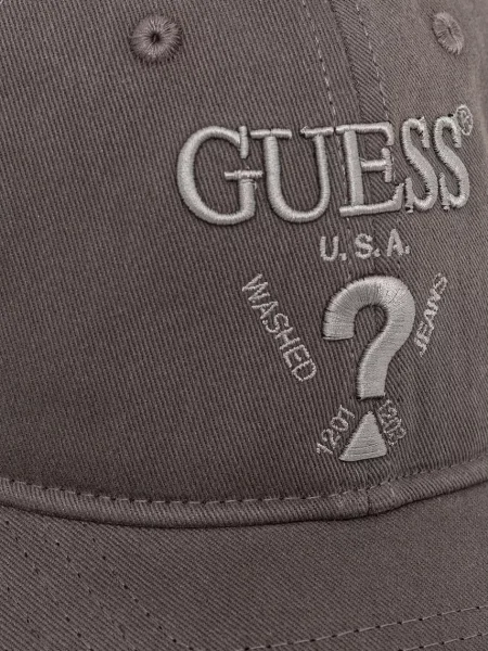 Czapka z daszkiem Guess szara