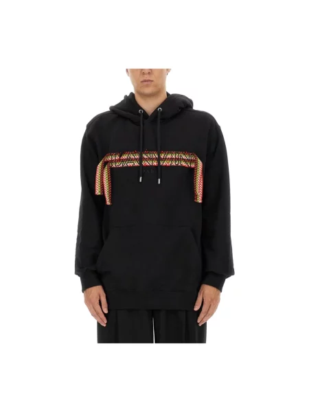 Haftowana bluza z kapturem Lanvin czarna