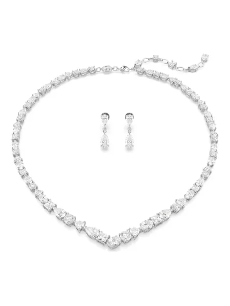 Naszyjnik Swarovski szary