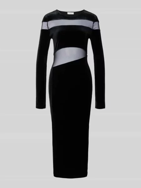 Sukienka midi z okrągłym dekoltem model ‘Fray’ Leger By Lena Gercke czarna