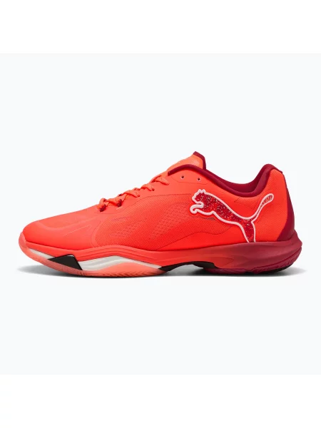 Buty do piłki ręcznej PUMA Vantage Nitro glowing red/puma white dark crimson/puma black czerwone