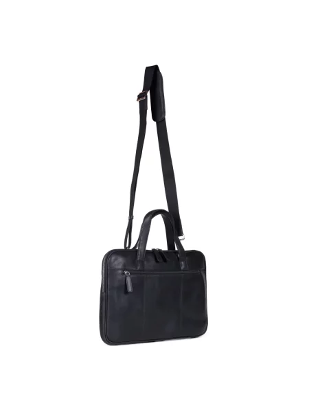 Torba na laptopa Howard London skórzana czarna