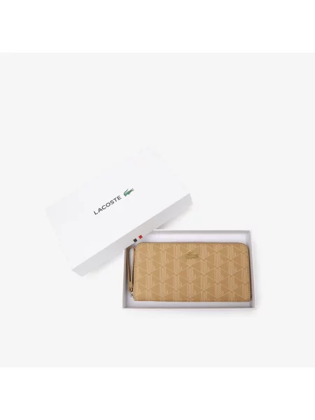 Lacoste гаманець Monogram бежевий