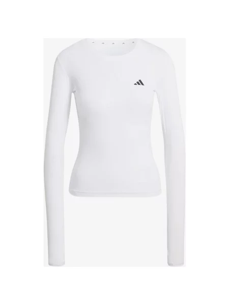 Koszulka adidas Power Essentials Contour z długim rękawem czysty L biały