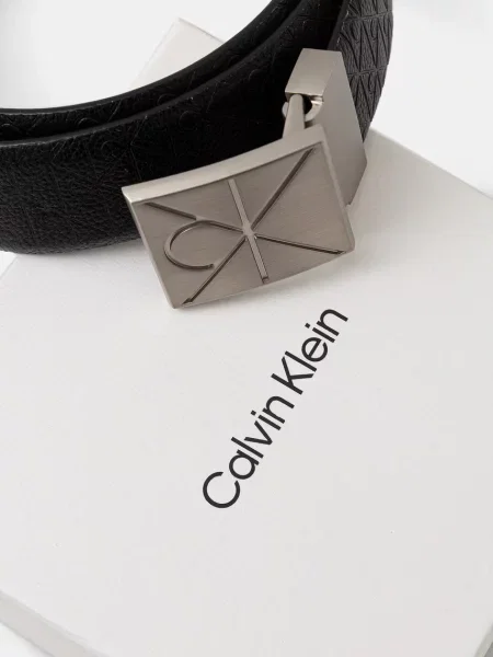 Bőr öv Calvin Klein fekete