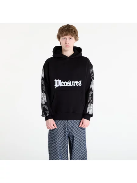 Velká mikina s kapucí Pleasures černá