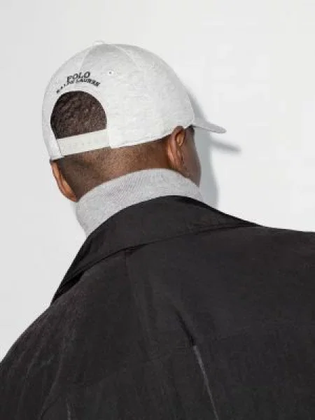 Siuvinėtas kepurė su snapeliu Polo Ralph Lauren mėlyna