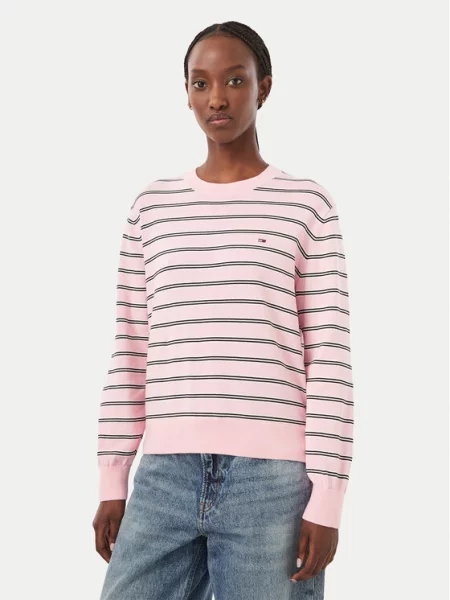 Tommy Jeans Sweter Essential różowy