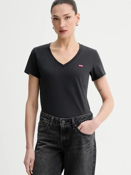 Tričko Levi's PERFECT VNECK černé