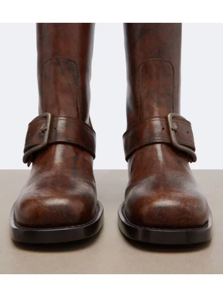 Cizme Dries Van Noten din piele maro