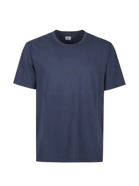 Tricou C.p. Company cu decolteu rotund albastru