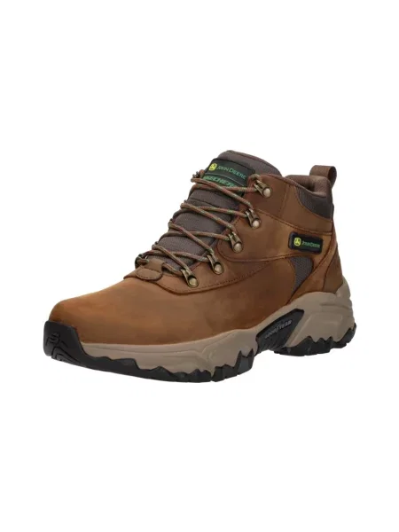 Botki Skechers skórzane brązowe