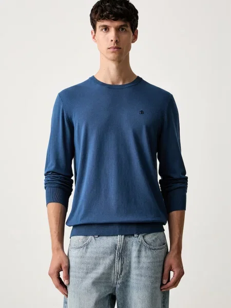 Scotch & Soda pulóver férfi viszkózzal kék