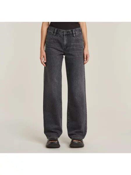 G-Star Jeansy Wide Leg Judee grau czarne