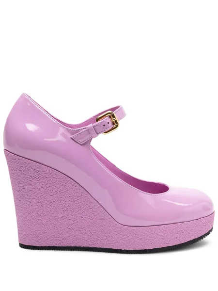 Кожени полуотворени обувки Hogan розово