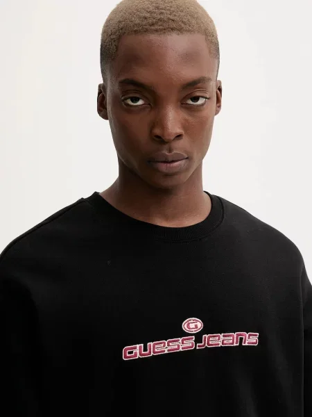 Свитер Guess Jeans с аппликацией черный