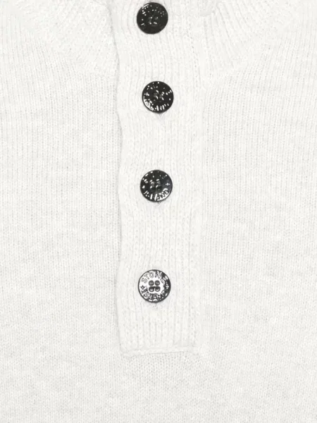 Tricou polo Stone Island de lână cu strasuri