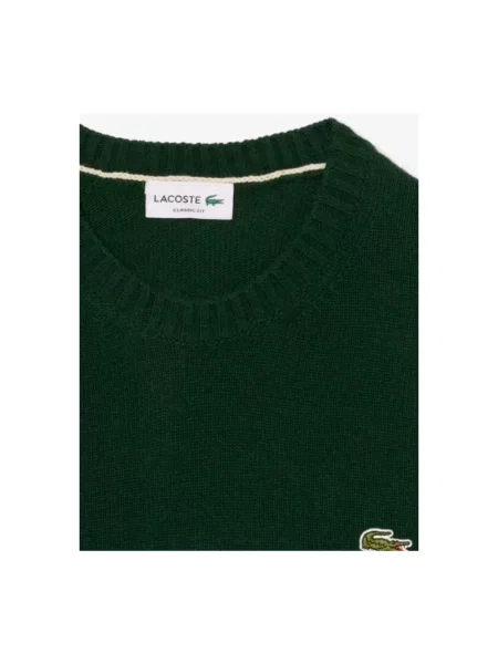 Sweter Lacoste wełniany zielony
