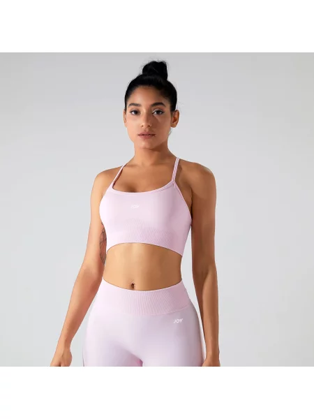 Biustonosz sportowy Sculpt Scrunch jasnoróżowy