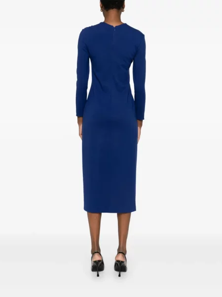 Rochie maxi Emporio Armani lungă de costum albastru