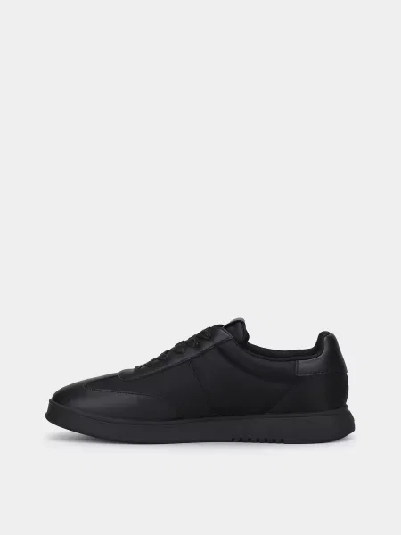 Кожаные кеды Emporio Armani черные