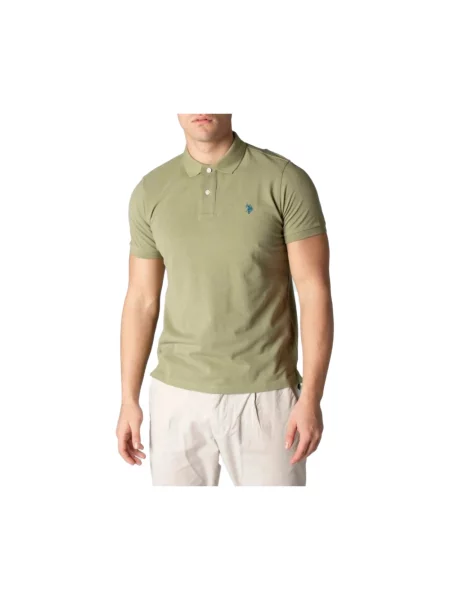 Koszulka polo U.s Polo Assn. casual z logo zielona