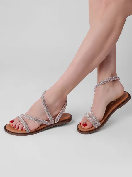 Шкіряні Сандалії Attizzare бежевий