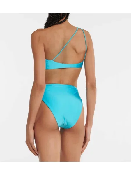 Bikini Jade Swim cu un umăr gol albastru
