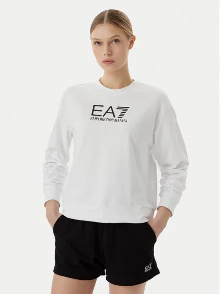 Emporio Armani Комплект суитшърт и спортни шорти бял