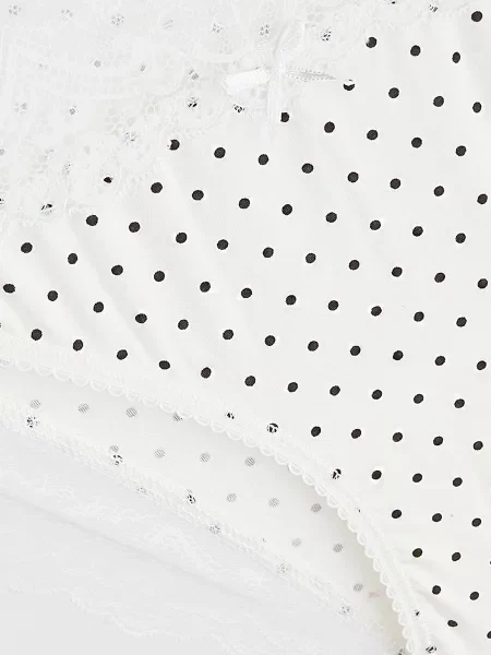 Труси Fleri білий/чорний білі